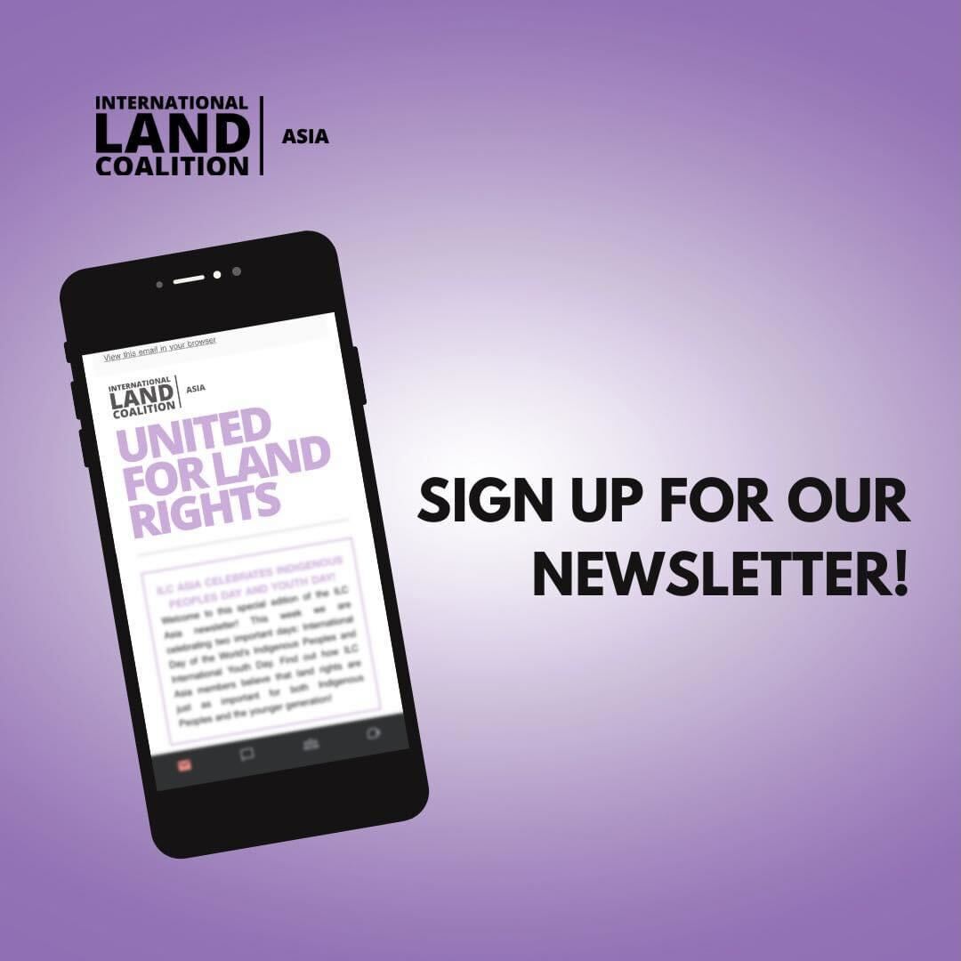 Are you interested in learning more about ILC Asia members' work?

Add your name to ILC's mailing list for the latest #landrights news ⬇️📝 #United4LandRights

bit.ly/3Ou26Xi