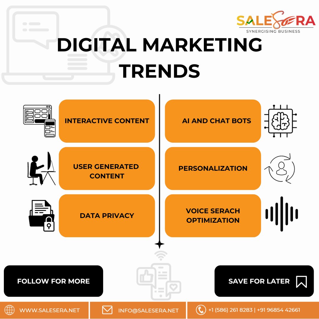 🌐🚀 Stay Ahead with the Latest Digital Marketing Trends! 🚀🌐

Discover the trends that are shaping the future of digital marketing and how you can harness them to stay ahead of the competition.

#DigitalMarketingTrends #MarketingInnovation #AIinMarketing ##VoiceSearch