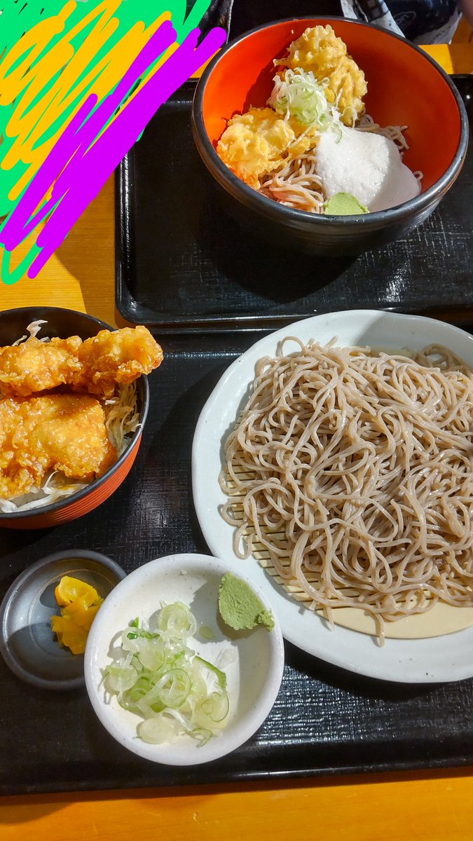 最近、
休みの昼食
蕎麦ばかり食べてる🤭
好きだから　オッケ～👍