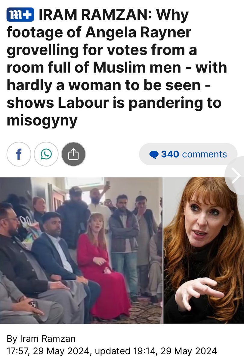 “I only found out when I arrived that it was segregated.” A muslim event where women aren’t segregated? If you believe that guff from Angela Rayner, I suspect you believed her when she said she wasn’t in Durham.