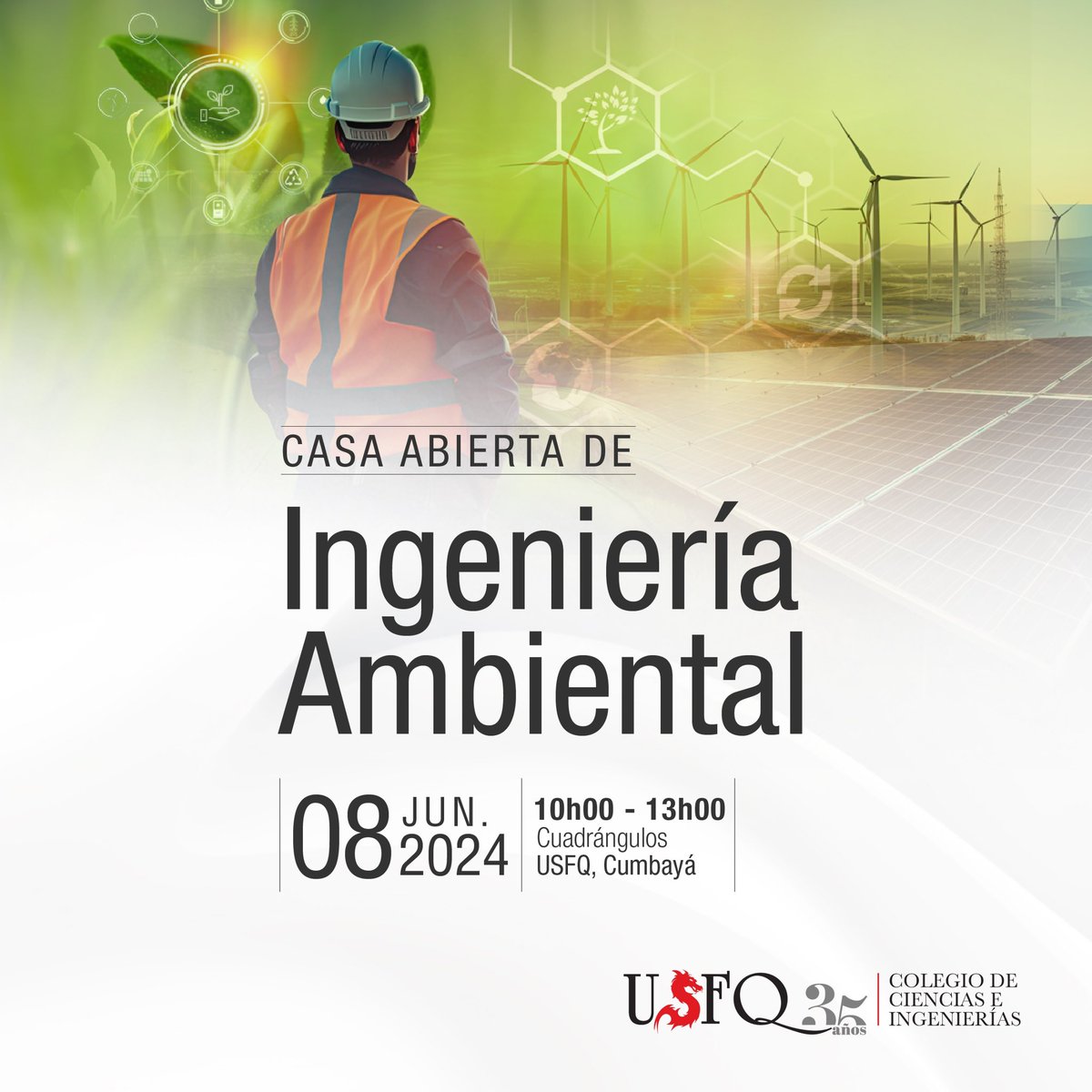 ¡No te pierdas esta oportunidad única de conocer más sobre #IngenieríaAmbiental en nuestra #CasaAbierta interactiva en la #USFQ este 08 de junio!

Podrás recibir el 25% de descuento en el valor de la matrícula.
 
Link de registro: bit.ly/CasaAbiertaIng…