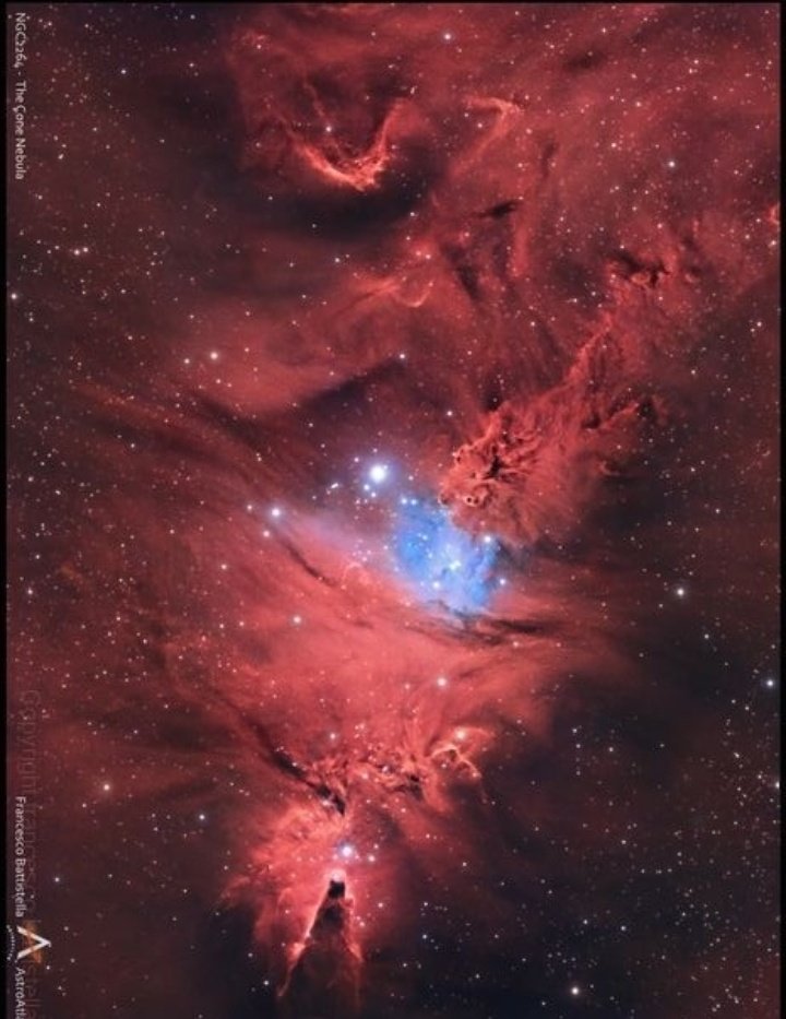 NGC2264 - The Cone Nebula - HSO_RGB - BiColor (Francesco Battistella) - AstroBin  astrobin.com/7pbv2n/