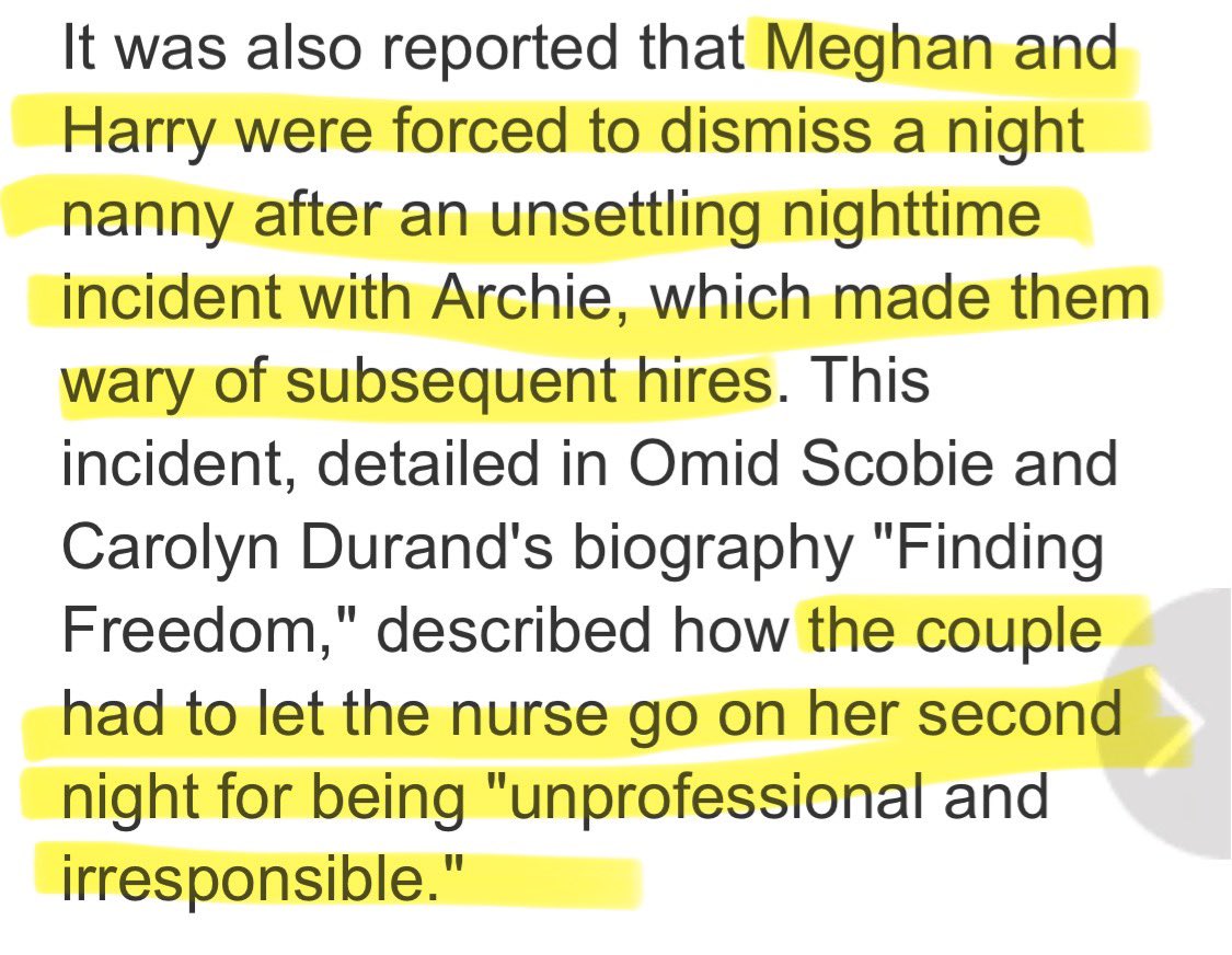 Since #HarryAndMeghan can’t seem to keep a nanny, Doria has moved into the guesthouse. 

They prefer a quiet cozy life, not like those Wales’ who’ve had the same nanny since #PrinceGeorge was 8 months old.  

The #Harkles seem to be going to great lengths to show what hands-on