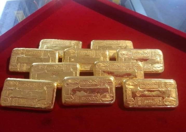 Domestic gold prices in Myanmar hit a new peak of 5.7 million kyats (US$1.295) per tical (16.33 grams) for 24k gold on Wednesday, with some gold bar dealers going into hiding for fear of possible arrest. 
#WhatsHappeningInMyanmar