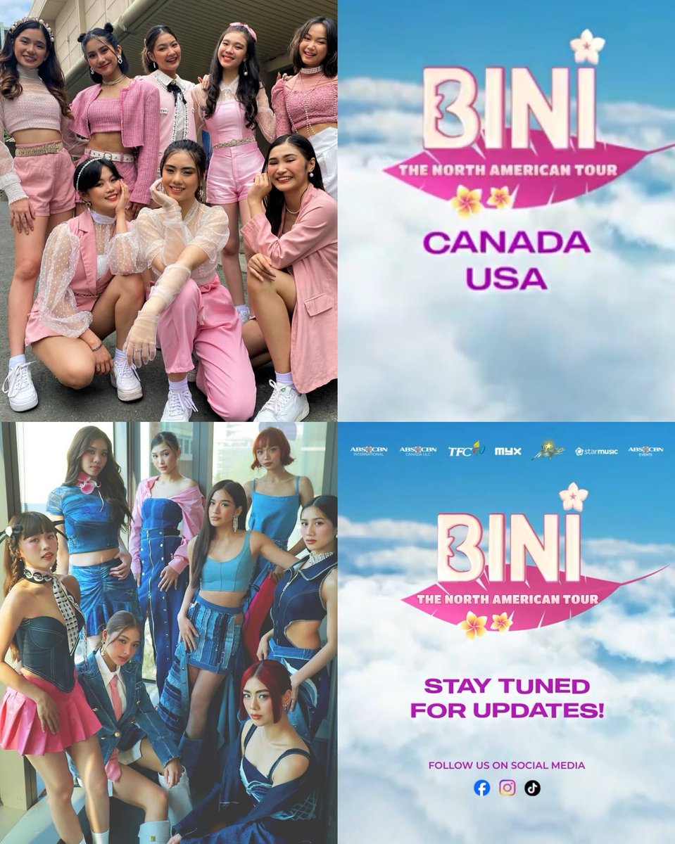 BINI WORLD DOMINATION 🎀 The Nation's Girl group is ready to take flight! First stop: NORTH AMERICA! Stay tuned 🌸 #BINI #BININorthAmericaTour #Blooms