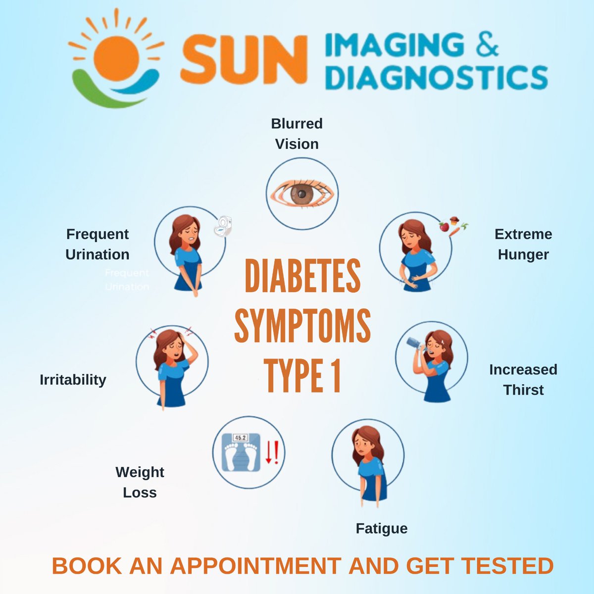 Sun Imaging & Diagnostics Shines a Light on Type 1 Diabetes Awareness! 

#SunImagingandDiagnostics #doorstepservices #SampleCollection #WellnessMatters #Highqualityscanningservices #HealthCheck #WellnessRoutine #PreventiveCare #CheckUpTime #RoutineHealth #StayHealthy