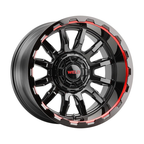 WELD Off-Road 20x10 Gauntlet Gloss Black / Milled Red Wheel | 5x127 / 5x114.3 | -18 Offset | 4.75 Backspace | Wrangler JK JL | Gladiator JT | W13800026475: WELD Off-Road  20x10… dlvr.it/T7b038 #justboltons #performanceparts #justboltonscom #klarna #buynowpaylater