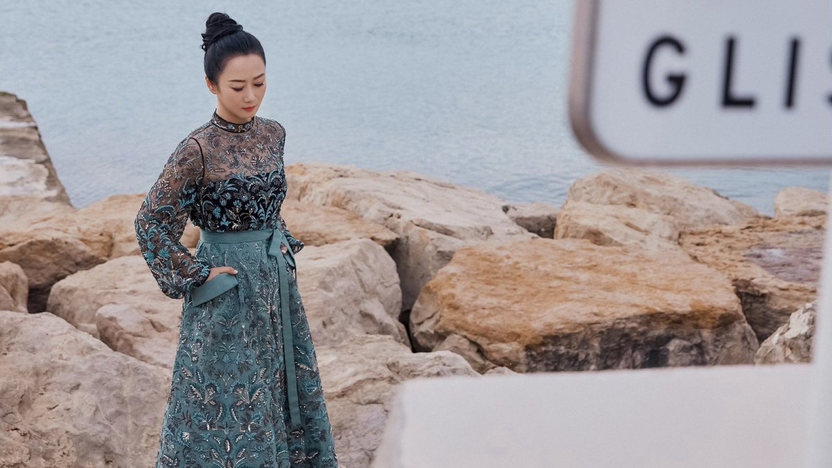 zhao tao in dior ss24 couture and chaumet high jewelry for le deuxième acte screening and opening ceremony red carpet at the 77th cannes film festival