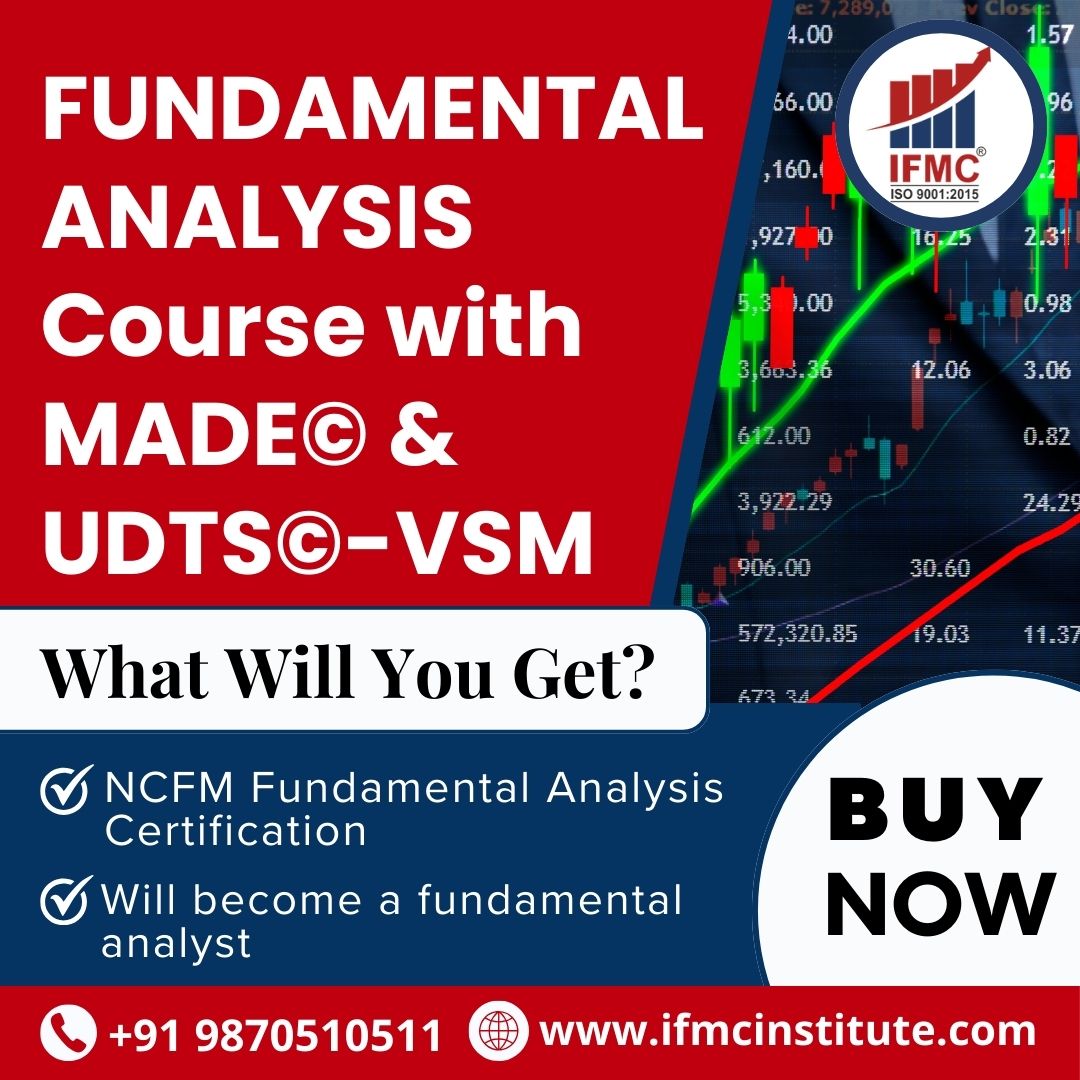 Fundamental Analysis Course is a program specifically designed with MADE©-The ace strategy of IFMC & UDTS© -VSM for students and professionals who wish to specialize in the stock market. 
🔗bit.ly/3yu97Tm
#made #udts #vsm #ifmcinstitute #stockmarket #fundamentalanalysis