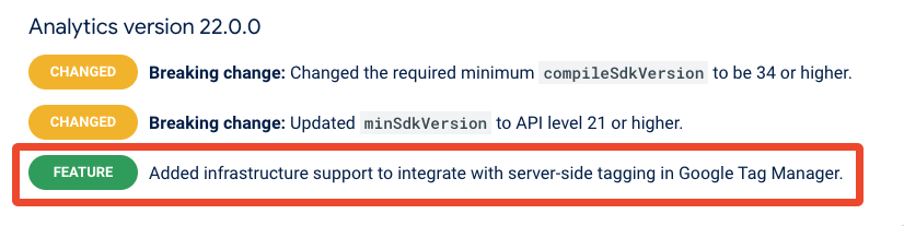 Las primeras pistas de la llegada de GTM Server Side for Apps aparecen en el SDK de Firebase para Android.