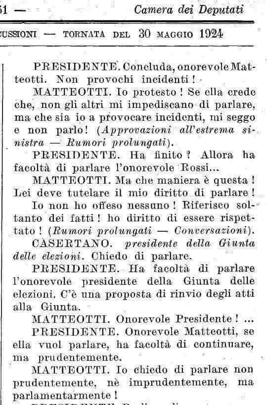 30 maggio 1924 L'ultimo discorso di Giacomo Matteotti