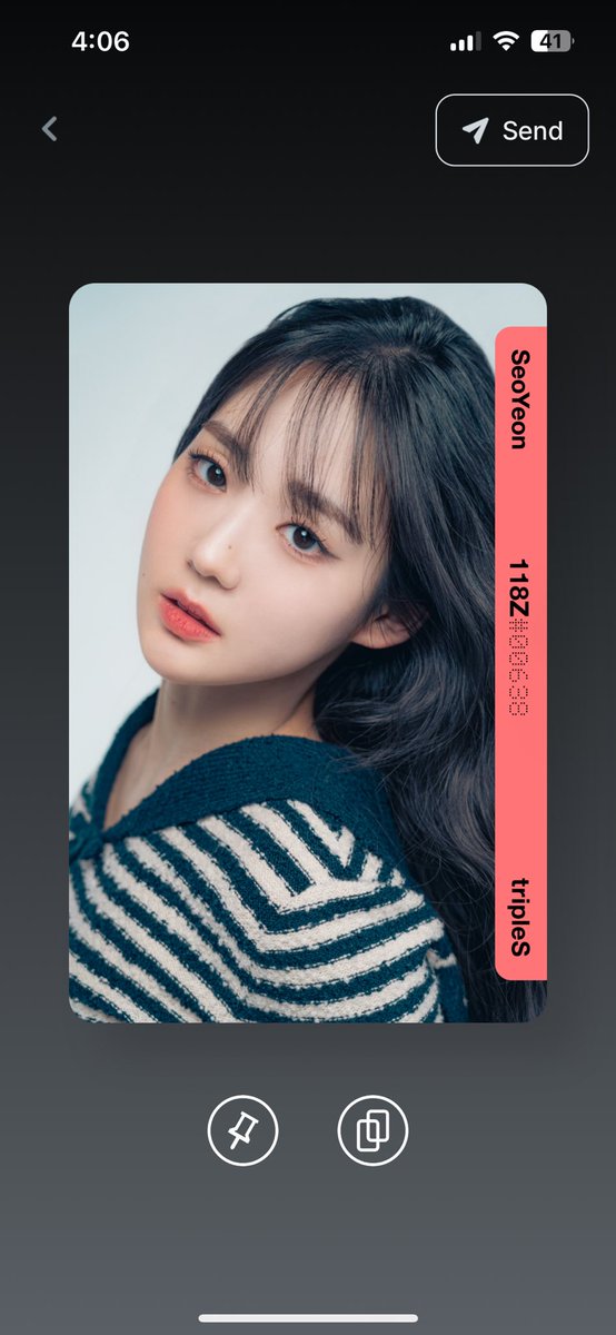 objekt giveaway!!
SeoYeon c118 (since 1 hve 1 extra) (1 winner)
rules:
-follow
-like and rt
- rt my pinned
-comment your id 

- optional, send me any chaeyeon objekt for +20 entries! (id: tdeooh)
*ends 3/6 12:00am KST