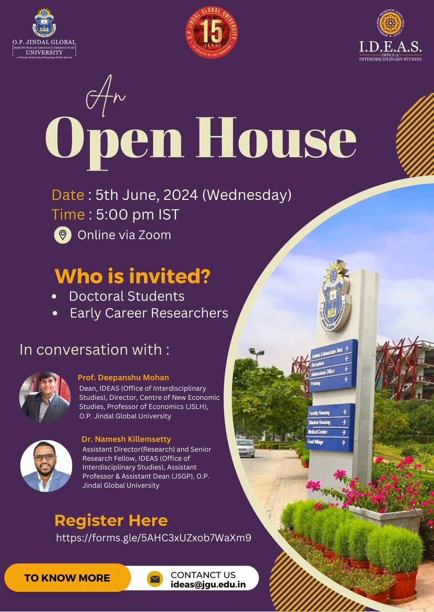 jguideas's tweet photo. If you are an early career researcher eager to know more about how you can collaborate with our office, attend our open house on 5th June, 5:00 pm IST. Register here: https://t.co/B7fP6b4PD9 https://t.co/OuOZ8nuluB