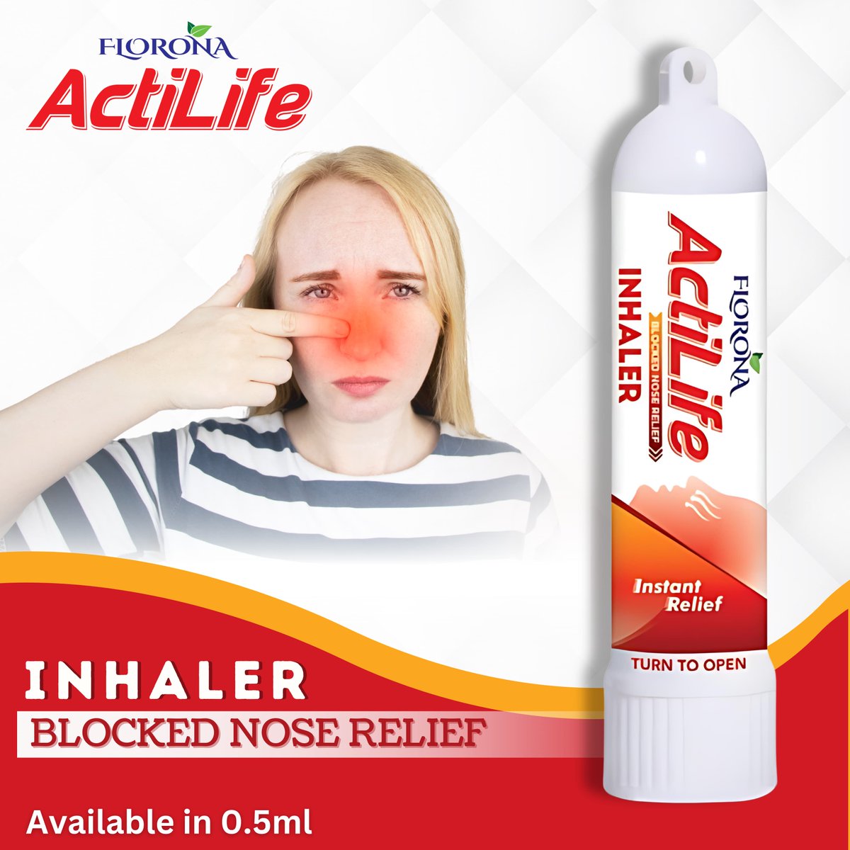 Clear your blocked nose instantly with FLORONA ACTILIFE INHALER. Easy to use and carry, perfect for on-the-go relief
Available in 0.5ml
#onestlimited #onestbrands #inhaler #blockednoserelief #blockednose #instantrelief #branding #actilife #floronaactilife #florona #fmcg #exporter