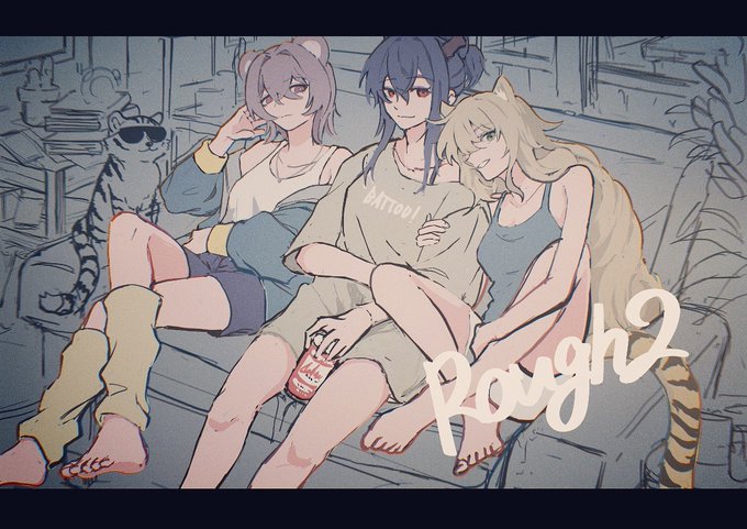 「multiple girls sitting」 illustration images(Latest)