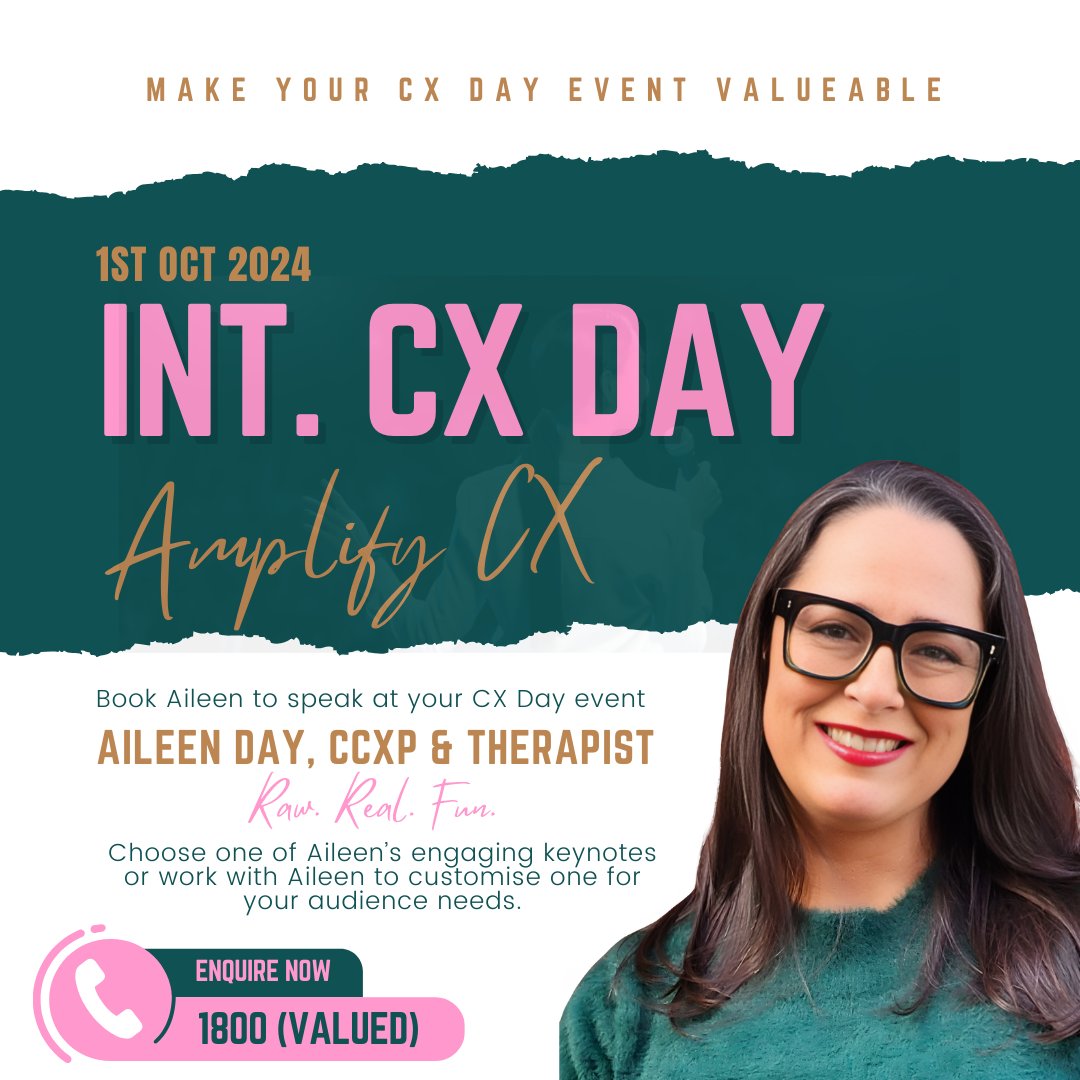 #InternationalCXDay is coming up fast. The 1st Oct '24 sees the world celebrate, share and collaborate on how we can do customer experience better, every day. If you are 🥳 #CXDay then DM me to be your #keynote speaker. Raw. Real. Fun. Let's amplify #customerexperience, together.