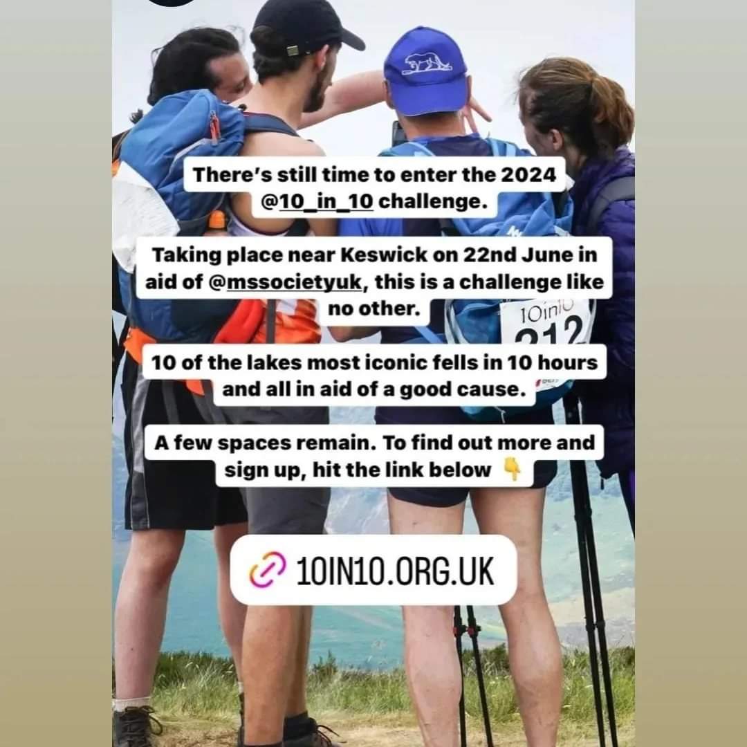 Places filling fast 🙌. A challenge like no other! 👉10in10.org.uk - be quick 👈 #hiking #charity #challenge #lakedistrict #cumbria #mentalhealth #fellrunning