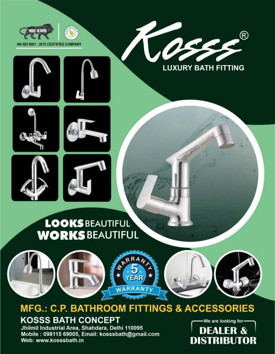 DEALERS INQUIRY SOLICITED KOSSS BATH CONCEPT -DELHI Contact: 9811569005 For enquiry via WhatsApp click: wa.link/2zd91t Email:Info-kosssbath@gmail.com website-www.kosssbath.in