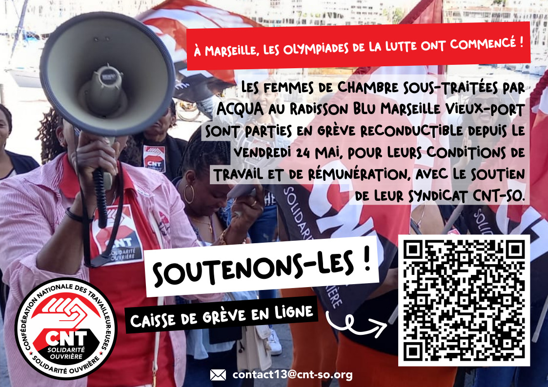 Les #OlympiadesDeLaLutte ont commencé à Marseille avec les camarades femmes de chambre de @so_cnt : soutenons leur lutte ! papayoux-solidarite.com/fr/collecte/le…