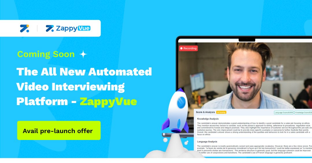 zappyhireglobal's tweet image. Act NOW! This exclusive offer is available for a LIMITED PERIOD ONLY!
As we prepare to unveil the highly anticipated ZappyVue Automated Video Interviewing Platform, we have an incredible offer just for you!
bit.ly/3VhzLbi

#AVI #AutomatedVideoInterview #Zappyvue