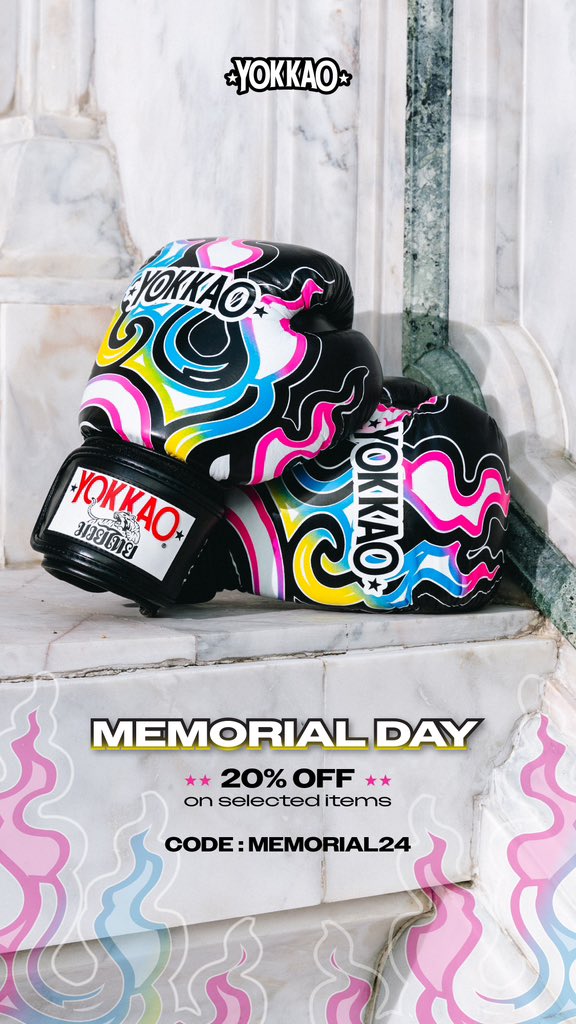 🛒 MEMORIAL DAY DEAL: 20% OFF YOKKAO gear! 🥊 May 24-31. Coupon code: MEMORIAL24
Only at Yokkao.com
#Yokkao #muaythai #fight