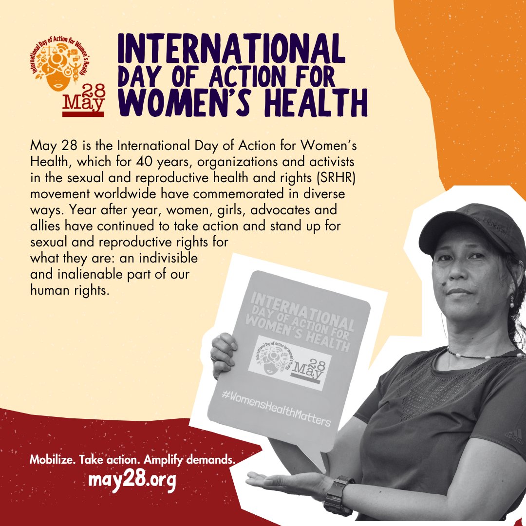 No restrictive laws, no institutions, and no stigma should be gatekeepers to Women’s reproductive justice.
#SRHRisEssential
#WomensHealthMatters
#May28