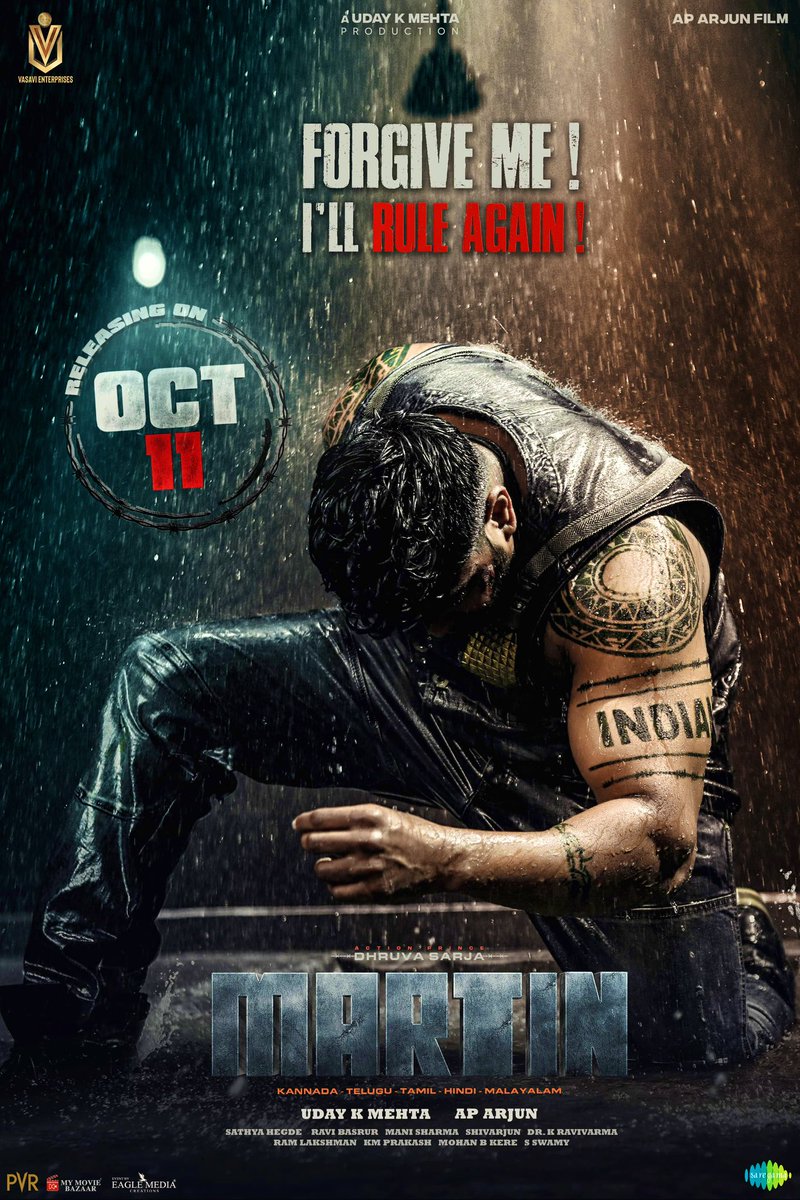 MARTIN Releasing on OCT 11th 💪🏻
Share and Encourage 😊 Jai Hanuman 🙏
#martinthemovie #MartinreleasingonOct11th