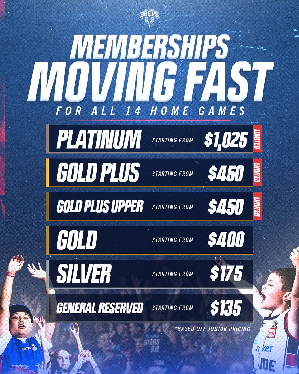 36ers memberships are moving FAST - grab yours through the link below or contact our memberships team to jump on board for NBL25 🤩💙 Memberships ➡️ bit.ly/3QRVpBe Contact our team ➡️ 83450900 or membership@adelaide36ers.com #ALLin #WeAreSixers