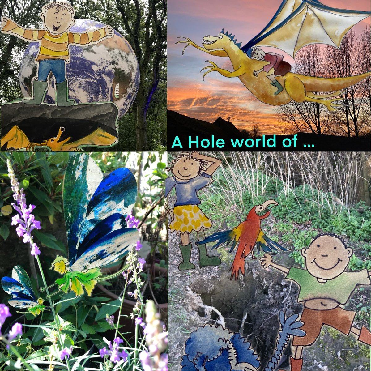 #KidLitPit #pb
The Hole
Big Brother Luca has fallen down the hole. The only thing that can save him is his own imagination, and he’ll need The Explorers to help him with that! 
A celebration of the freedom of childhood, friendship and imagination.
Look Up x The Secret of Me