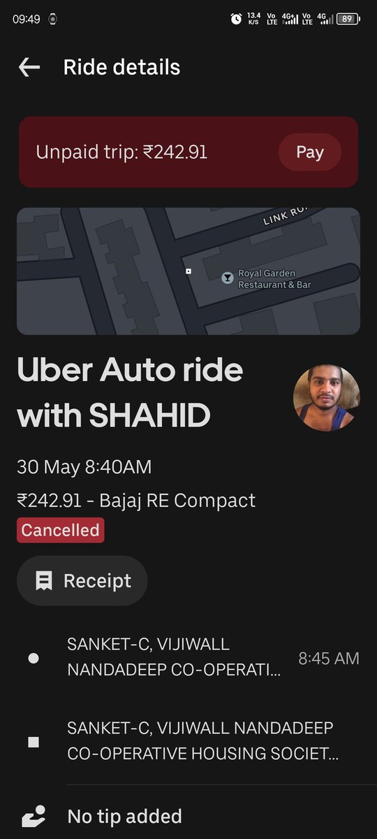 BrandonDsouza79's tweet photo. @Uber_India @UberIN_Support  I have not received any support yet. I have provided all my details. This is a fraud. #scam https://t.co/EsoYcagxwu
