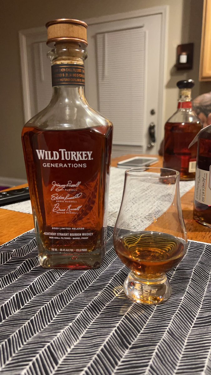 Fresh crack on the @WildTurkey Generations tonight. This stuff is special. #bourbon