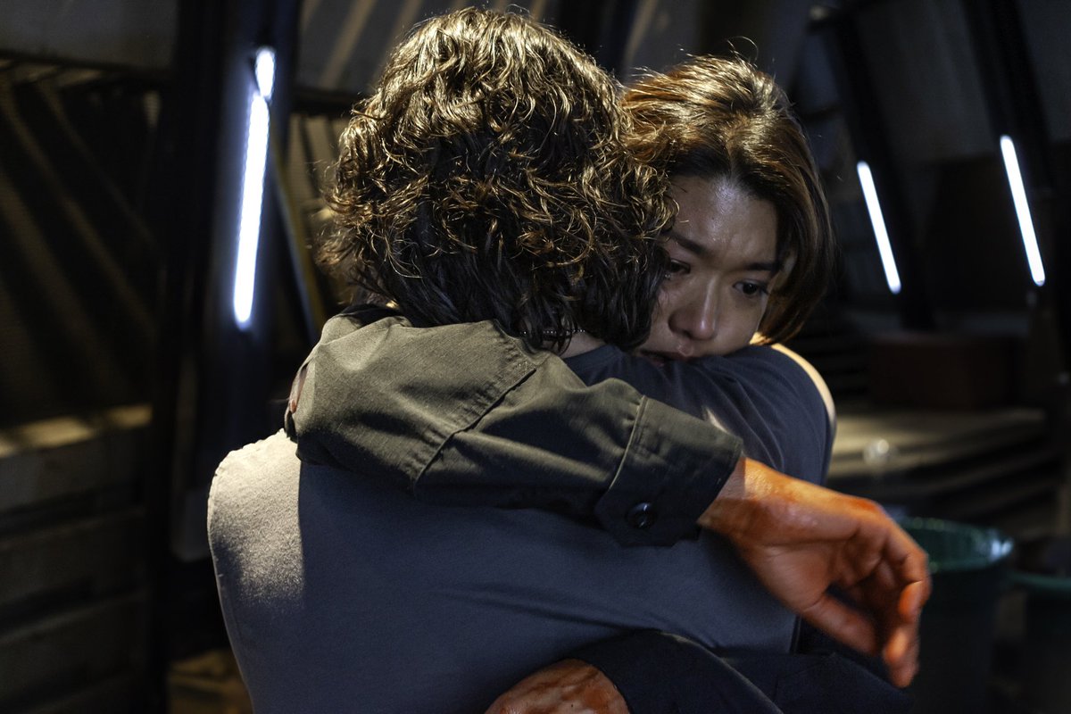 Dennys Ilic (@dennydenn) on Twitter photo Dendens #battlestargalactica archives!
After the absolute last scene was shot on Friday, July 11, 2008 at 9:35 PM things got pretty emotional.
<a href="/RonDMoore/">Ronald D. Moore</a> was asked to slate the last take of his marvelous creation.
Also here <a href="/TahmohPenikett/">Tahmoh Penikett</a> and Grace sharing a moment 🤍 Dendens #battlestargalactica archives!
After the absolute last scene was shot on Friday, July 11, 2008 at 9:35 PM things got pretty emotional.
<a href="/RonDMoore/">Ronald D. Moore</a> was asked to slate the last take of his marvelous creation.
Also here <a href="/TahmohPenikett/">Tahmoh Penikett</a> and Grace sharing a moment 🤍