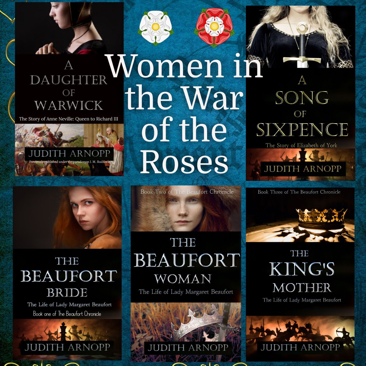 Women of the war of the roses: Margaret Beaufort, Anne Neville, Elizabeth of York  

author.to/juditharnoppbo…

#HistoricalFiction #WomensHistoryMonth #wotr #medieval