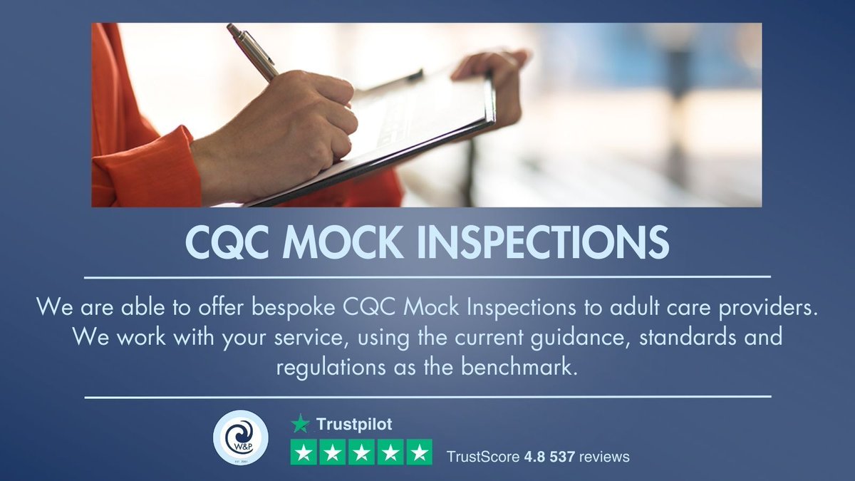 Mock CQC Inspections - buff.ly/47xocjZ

The Mock CQC Inspection is designed around you as the service, is personalised to cover any issues which you may already have identified, with a plan of action included in the written report 

#cqccompliance #caremanagers #HomeCare