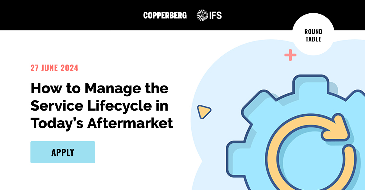 CopperbergAB's tweet image. Exclusive Virtual Roundtable! Learn &amp;amp; share best practices in #ServiceLifeCycleManagement with #aftermarket peers. 

📅 27 June
🕚 11am - 12pm CEST 
📍 Zoom

Highly interactive and intimate session. Only 12 seats!
👉 Apply here: bit.ly/slmam24

#manufacturing