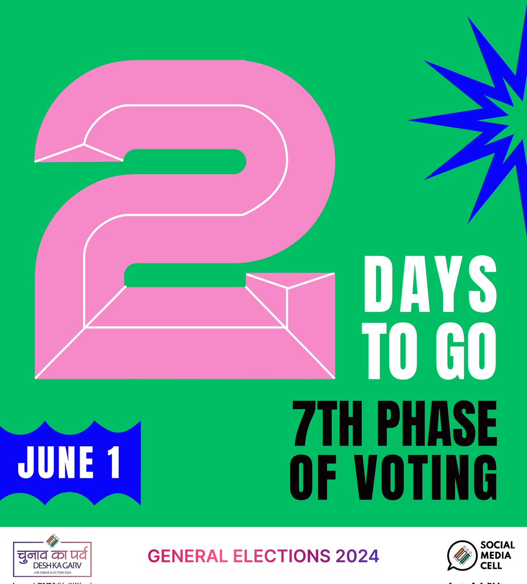Are you ready to vote? 🙌✨ ⏱️ 2 days to go 🗓️ Phase 7 : 1 June, 2024 #LokSabhaElections2024 #ChunavKaParv #DeshKaGarv #YouAreTheOne #ECI