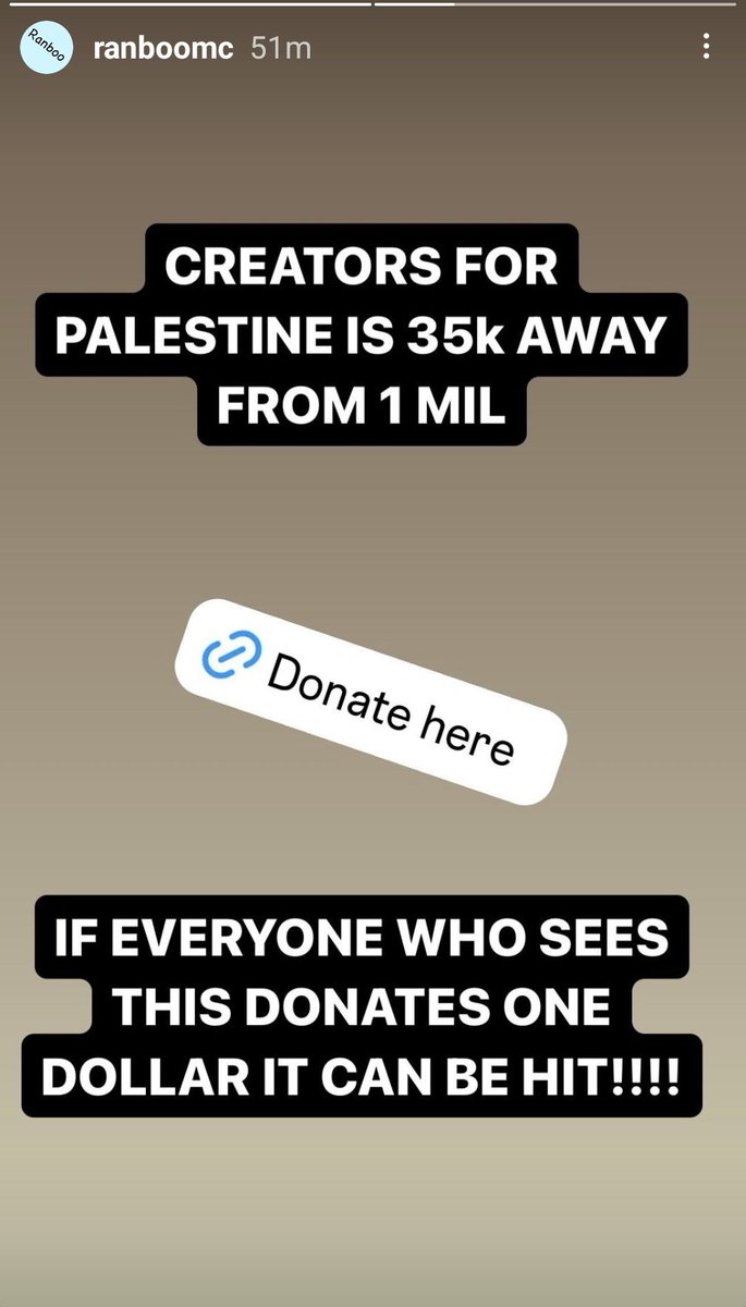 YOU HEARD THEM!!!! GO DONATE IF YOU CAN AND IF YOU CAN'T SPREAD THAT SHIT AROUND