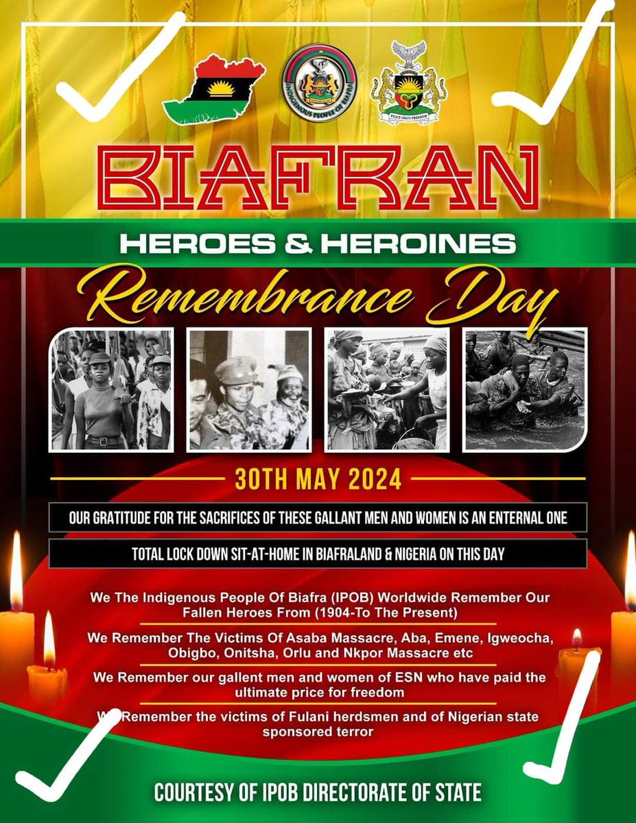 ipob_central's tweet image. It is 30th May, A day we remember our fallen Heroes/Heroes. 

May chukwu okike Abiama bless this day .

#BiafraHeroesDay30ThMay2024.