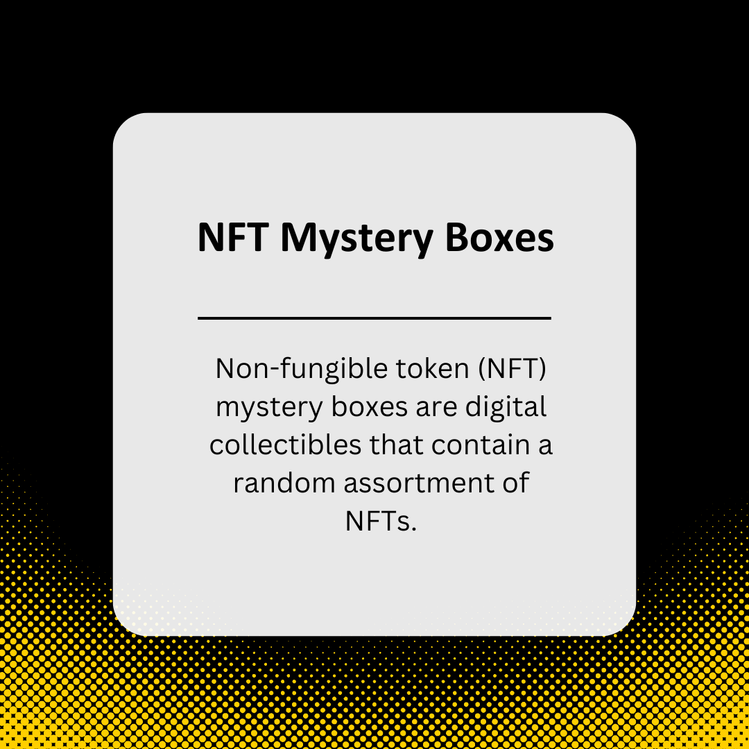 The idea behind #NFT #MysteryBoxes is to provide a fun and engaging way for collectors to expand their digital collections, while also offering an element of surprise and chance. 

Learn more in our glossary 👇
academy.binance.com/en/glossary/nf…

#Binance #Glossary #WordOfTheDay #Crypto