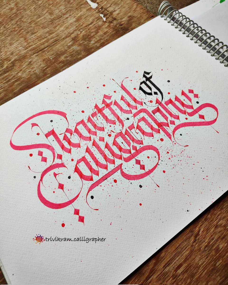 TrivikramArtist's tweet photo. Heartful of Calligraphy in LM Script

#ArtInspiration #calligraphy #calligraphyart #calligrapher #letteringdaily #calligraphyclass #trivikramcalligrapher #calligraphyclasses #gothiccalligraphy #tattoo #tattoodesigns https://t.co/jTaET1k6VY