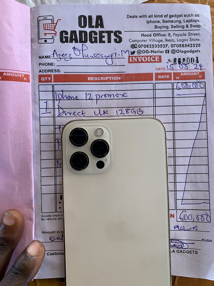 Ola_Gadgetss's tweet photo. USED IPHONES
FACTORY UNLOCKED
LOCATION; LAGOS/ ILORIN
NATIONWIDE DELIVERY 🚚

IPHONE 11
64GB|| FACE ID ✅|| TT {IDM} ✅

PRICE TAG 🏷️; 265K

IPHONE 12PRO
128GB|| FACE ID ✅|| TT {IDM} ✅

PRICE TAG 🏷️; 437K

IPHONE 12PROMAX
128GB|| FACE ID ✅|| TT ✅|| ICM

PRICE TAG 🏷️; 525K https://t.co/377ZNNEVej
