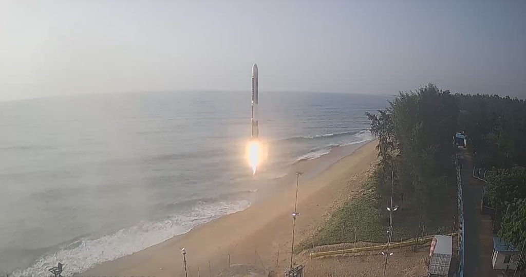 AgniKul Cosmos (@AgnikulCosmos) successfully completes the launch of Agnibaan SoRTed-01 mission from their launch pad within SDSC-SHAR at Sriharikota.

A major milestone, as the first-ever controlled flight of a semi-cryogenic liquid engine realized through additive