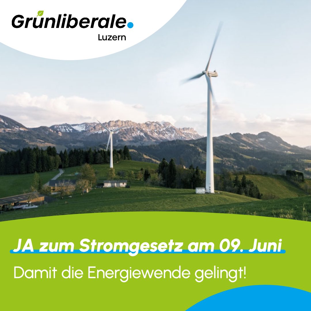 Sag JA zu mehr erneuerbarer Energie ☀️💧💨⚡️
Wir haben jetzt die Möglichkeit, die Weichen für eine sichere Stromversorgung zu stellen: Das Stromgesetz stärkt die einheimische Stromproduktion, erhöht die Versorgungssicherheit in den Wintermonaten und schützt Natur und Landschaft.