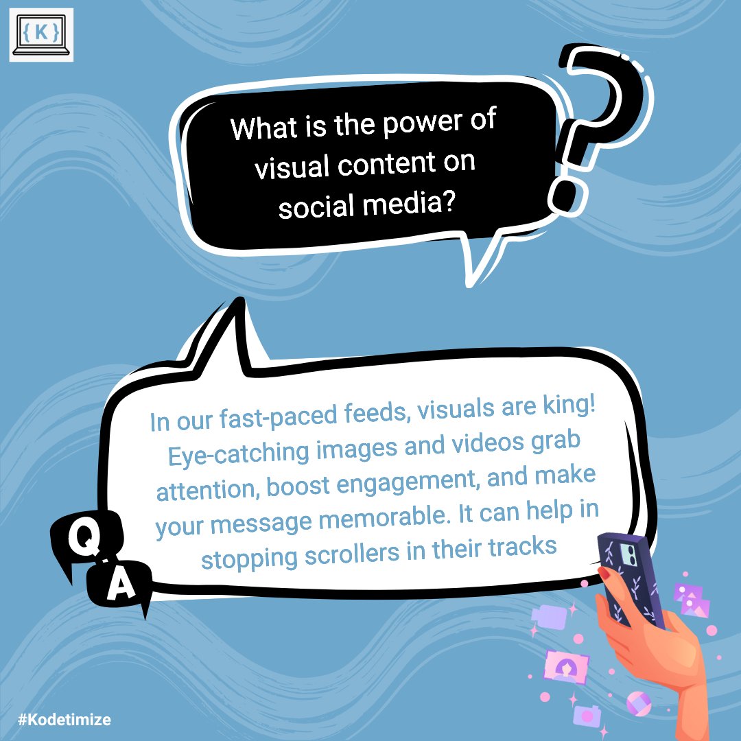 kodetimize's tweet image. Visual content reigns supreme on social media, capturing attention and driving engagement.

Kodetimize specializes in creating eye-catching content that stops the scroll.

🌐 kodetimize.com

📞 +91 - 9381049913

#VisualContent #graphicdesign #tipsforbeginners