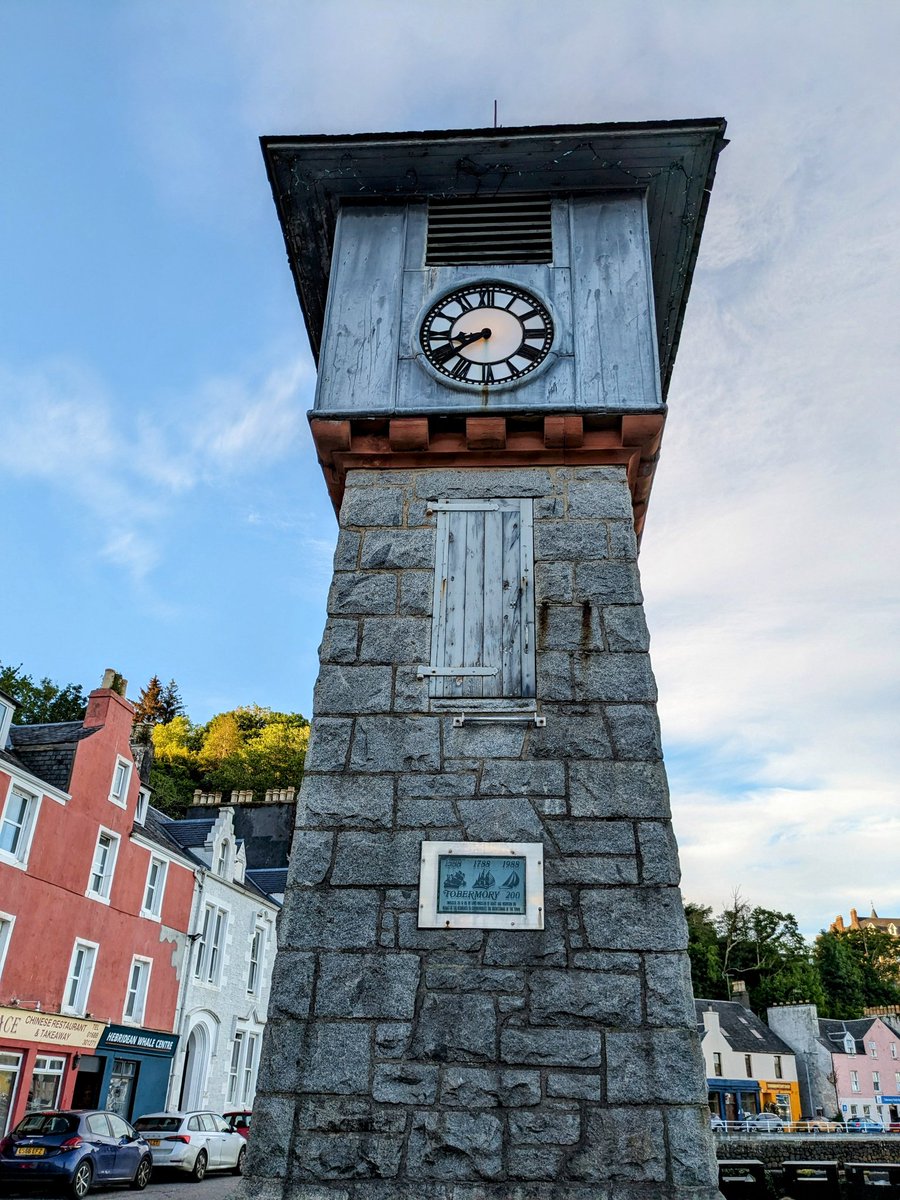 #AdoorableThursday Tiny door halfway up Tobermory's town clock. Nice to hear it strike on the hour 📷 Monday