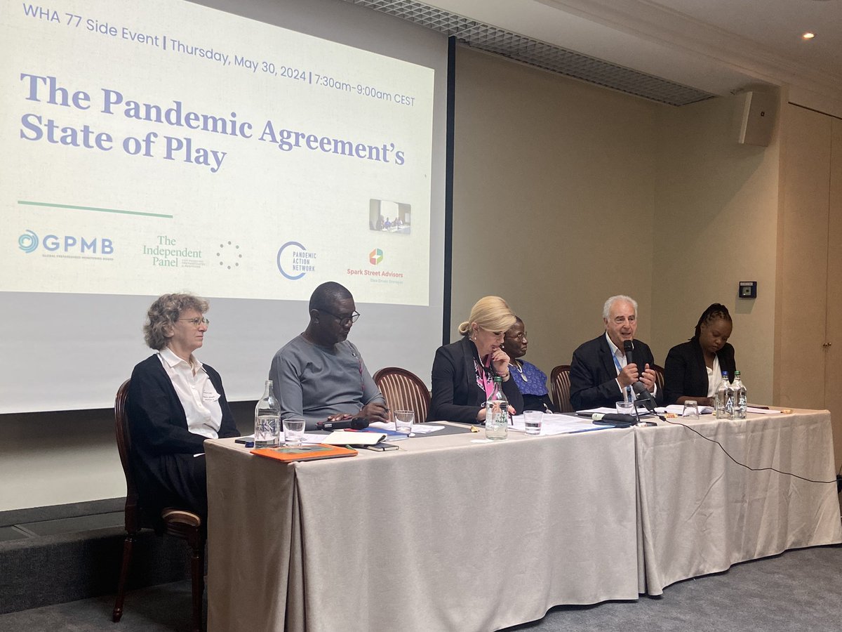 ‘We’re very concerned with where we are today. We need to have an outcome for the IHRs and a clear way forward for the pandemic agreement at this #WHA77.’ @Kazatchkine joins the call for a successful pandemic agreement with @TheGPMB @PandemicAction @nschwalbe