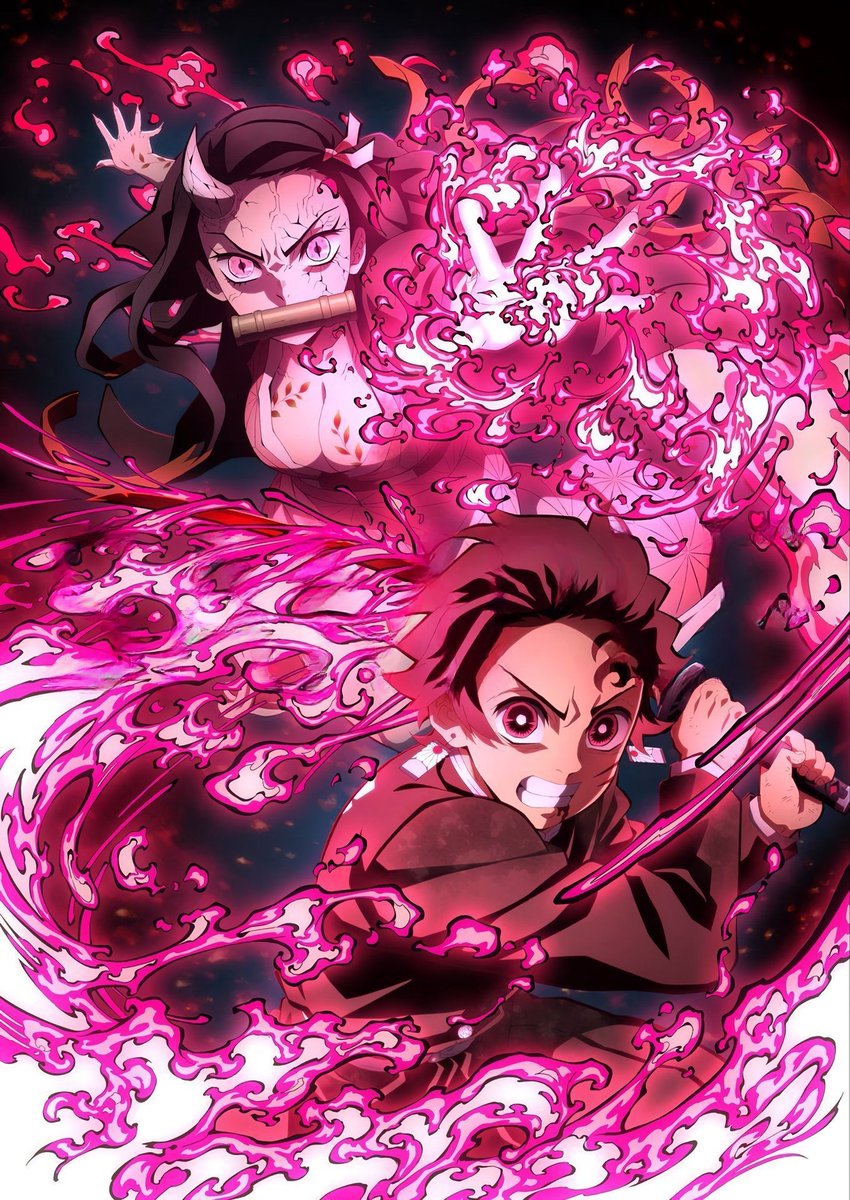 animeposts's tweet image. Nezuko and Tanjiro 🔥