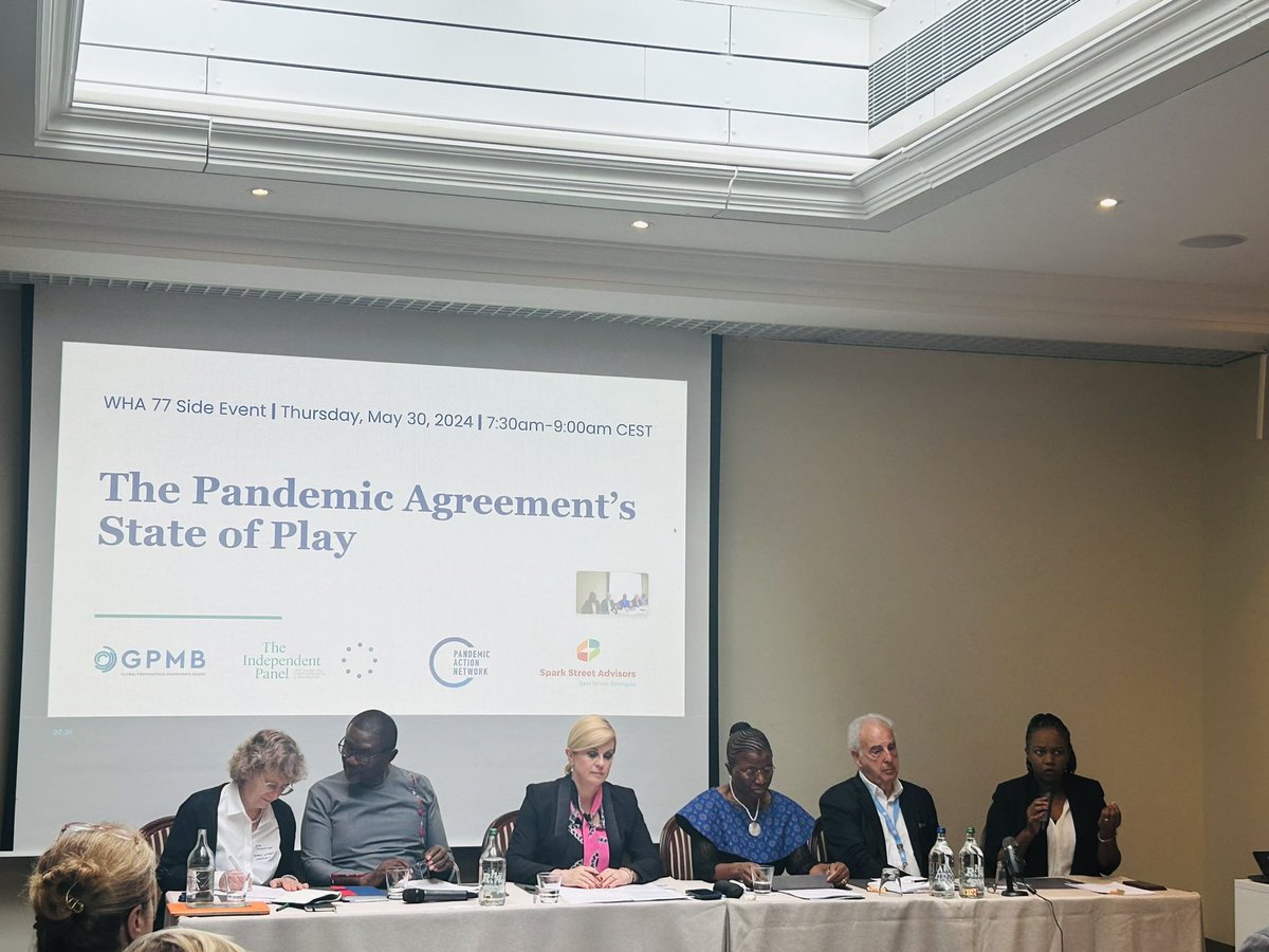 On the #pandemicagreement state of play, @rosemarymburu emphasizes the missed opportunity of social participation and #communities engagement, the #inequity of voices. Going forward, we need more meaningful engagement of #civilsociety and #communities.