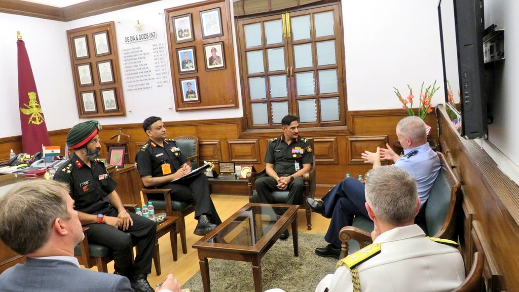 Lt Gen DS Rana, DG Defence Intelligence Agency (DIA) held talks with Gen Timothy D. Haugh, Commander US Cyber Command & Director NSA / Chief, Central Security Service based upon mutual security concerns & enhancing bilateral #DefenceCooperation between India🇮🇳 & America🇺🇲