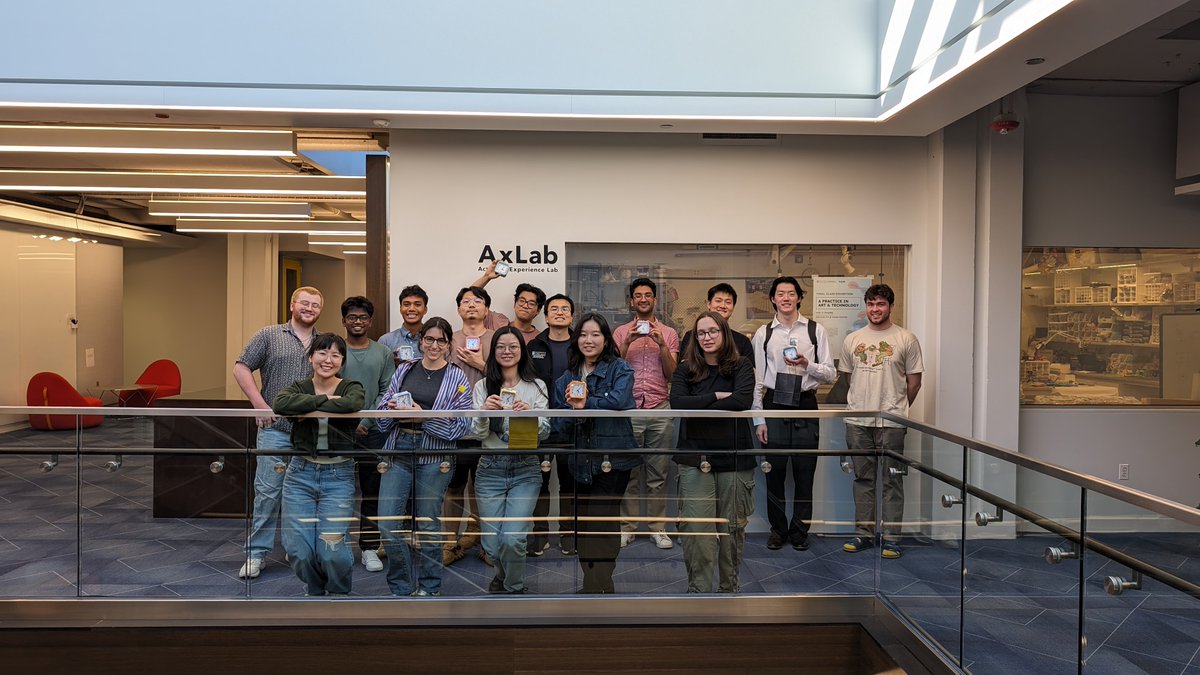 ken0324's tweet photo. Graduation season is here, and @AxLab_UChicago proudly has 8(!) members departing for their next steps! So much memory with them, building the lab, exhibiting (Ars Electronica/SXSW, etc), writing papers, attending conf, and having fun together (incl. today's T-shirt activity👕 https://t.co/wVQzhgYHez